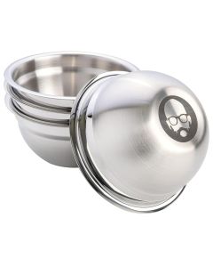 Babish 4 Piece 4 Inch Stainless Steel Mini Prep Bowl Set in Silver